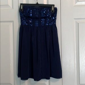 American Eagle Strapless Dress with Sequins